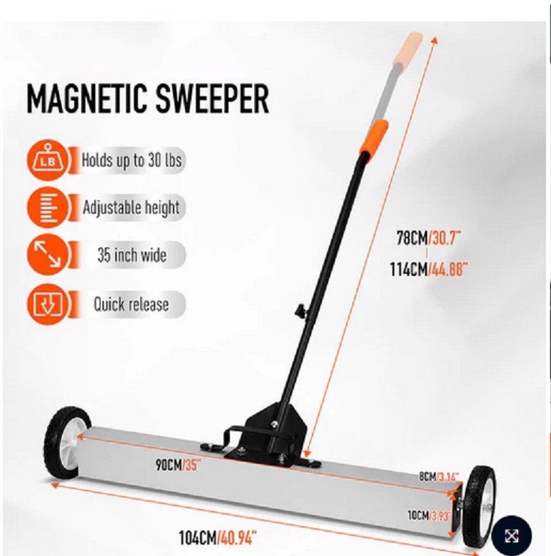 FLOOR SWEEPER – 35” 2Pc Magnetic Heavy Duty Part No.: FLM32 Code No. 19