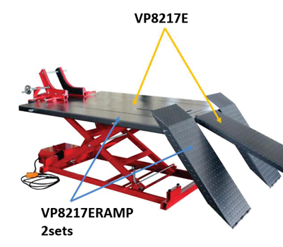 MOTORCYCLE LIFT Electric Hyd. – Ride On & ATV Lift Part No.: VP8217E & VP8217ERAM