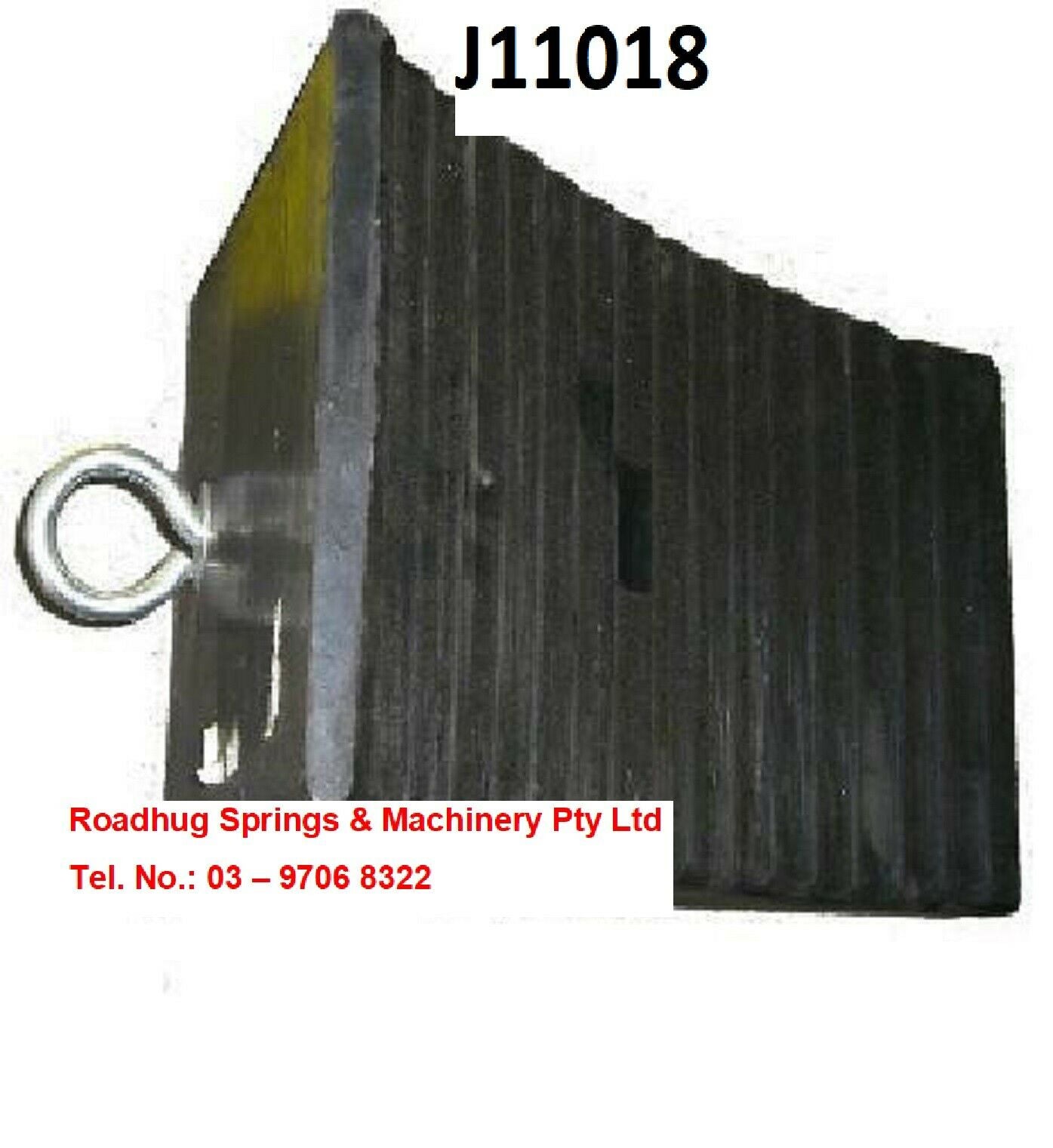 CHOCK – HALF MOON SOLID RUBBER CHOCK Part No.: J11018 Code No. 1