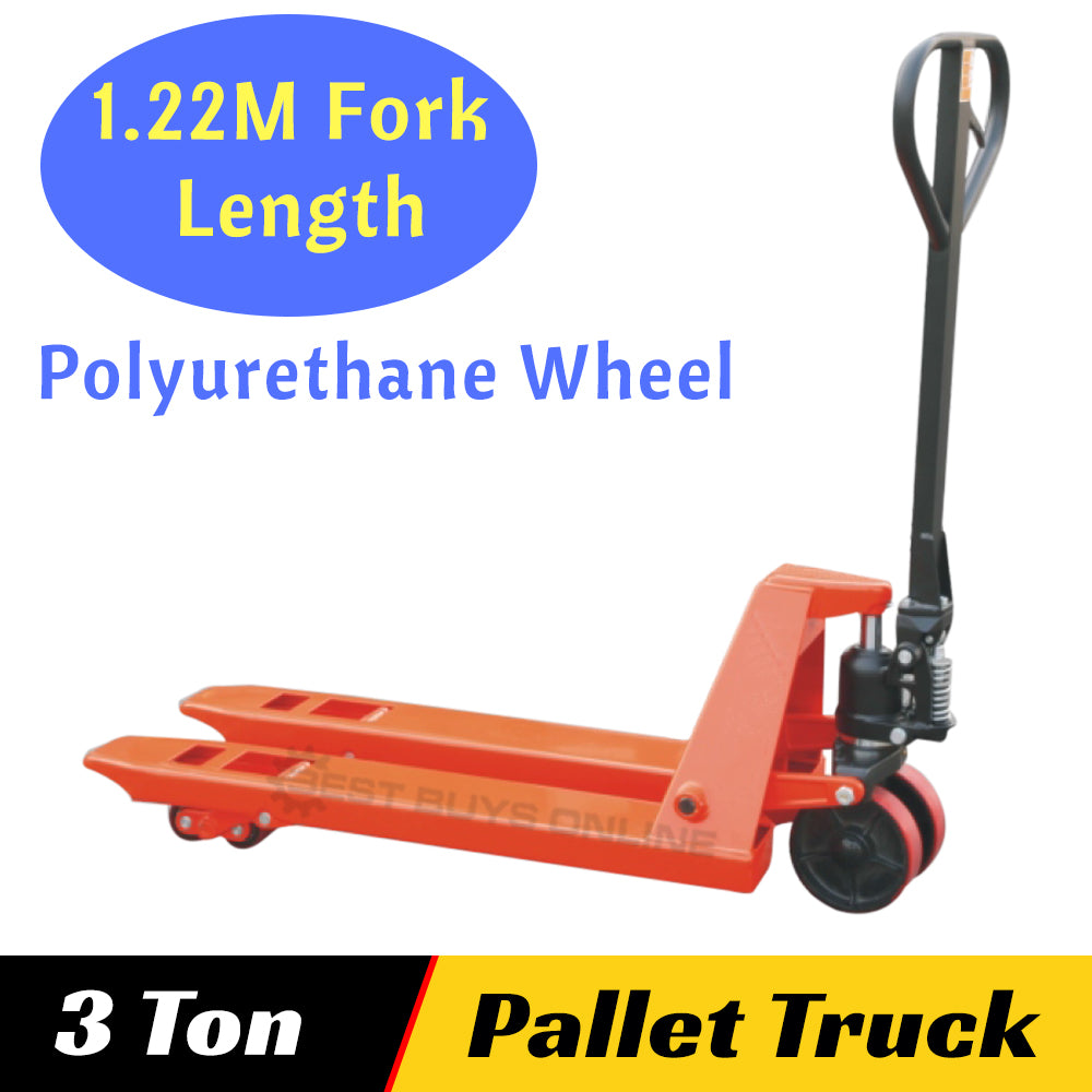 PALLET TRUCK 3000 kg Tandem Poly Wheels 1220*685 mm Part No.: WH7418 code 1