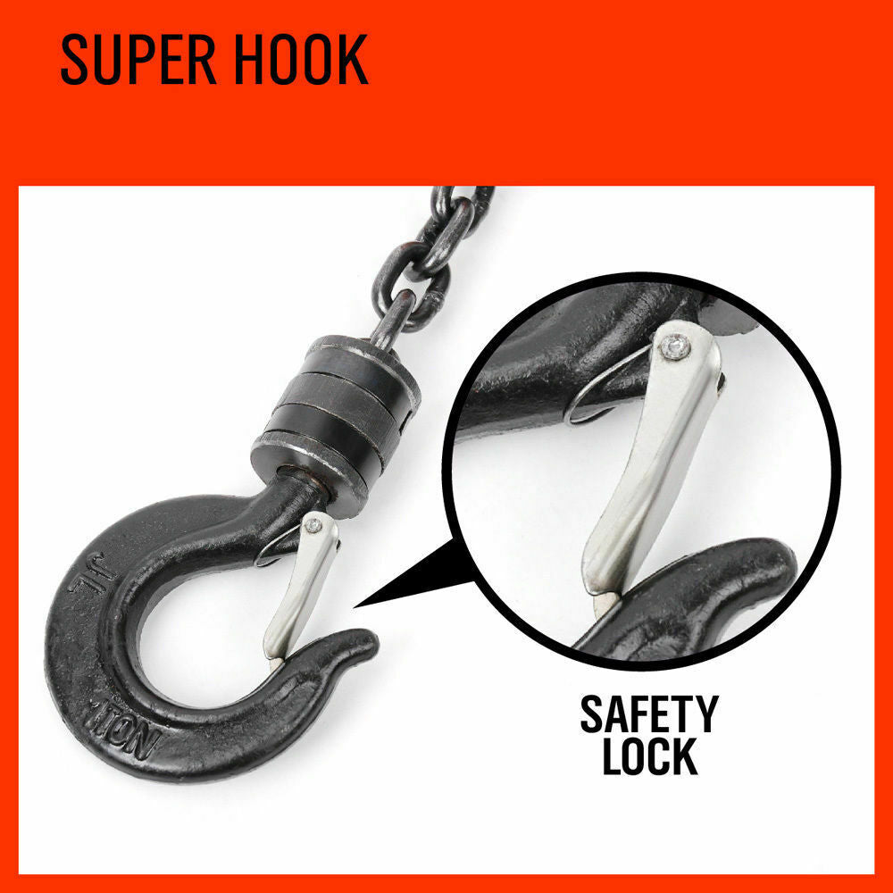 BLOCK & TACKLE CHAIN BLOCK Hoist 3 ton chain lift pulley tool Part No.: SBTCB3 Code No.: 19