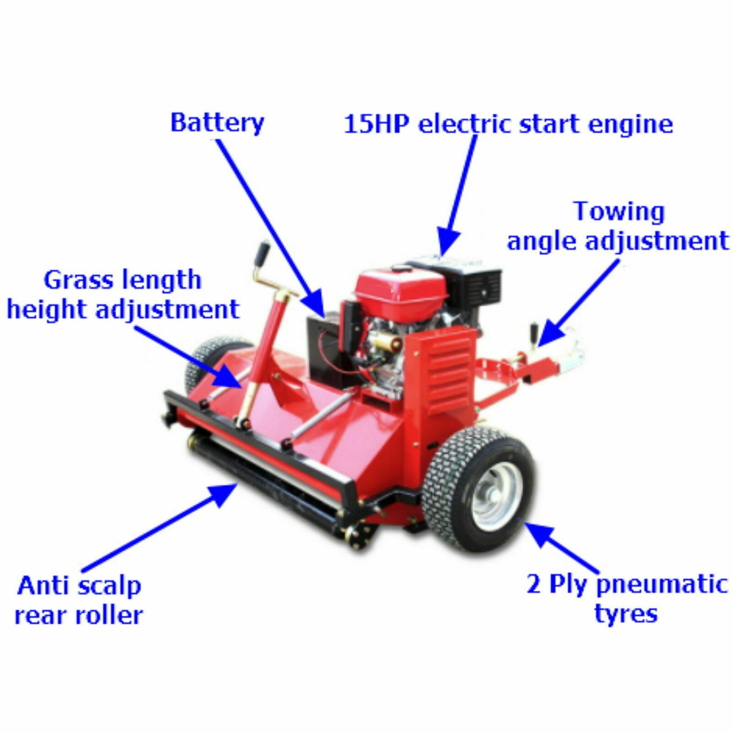 FLAIL MOWER Electric start 15HP Part No.: FIAT150 Code No. 1