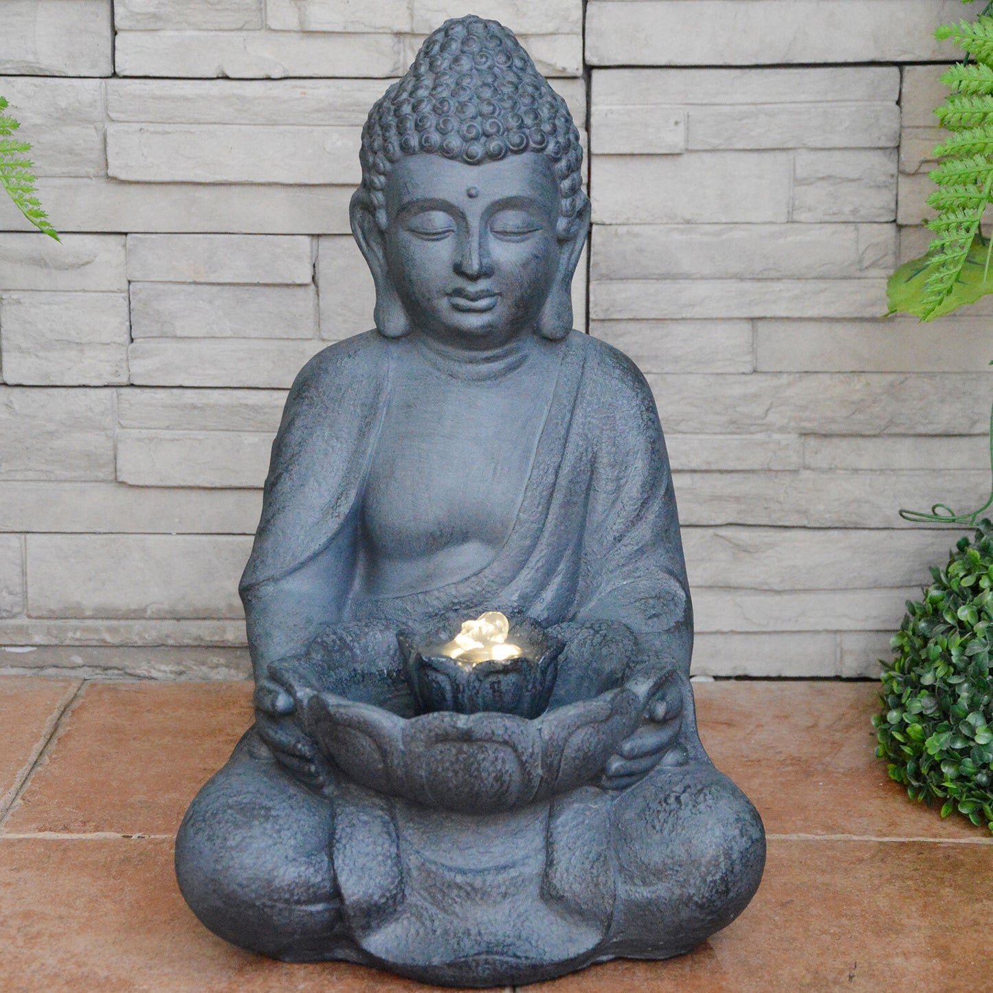 45cm Blossoming Buddha Water Feature Fountain with Light Part no: SBF45 Code:17