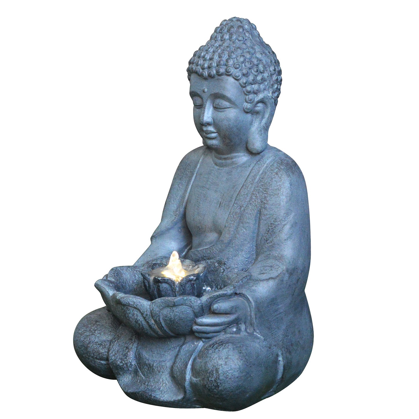 45cm Blossoming Buddha Water Feature Fountain with Light Part no: SBF45 Code:17