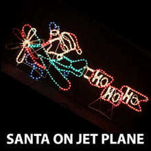 Load image into Gallery viewer, LED Animated Santa on Jet Plane Rope Light Christmas Light Part No.: SJETSANTA Code No.: 17
