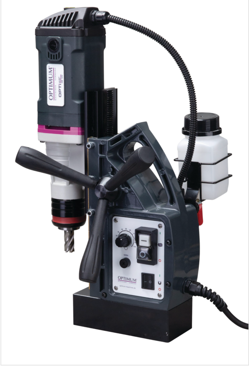 MAGNETIC DRILL PRESS OPTIMUM Premium 35-50mm V/Speed Tapping Power Feed Part No.: SDM50V Code No. 4