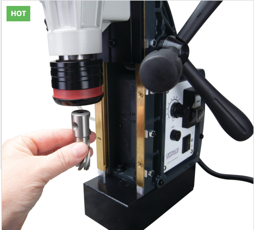 MAGNETIC DRILL PRESS OPTIMUM Premium 35-50mm V/Speed Tapping Power Feed Part No.: SDM50V Code No. 4