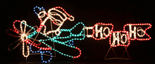 Load image into Gallery viewer, LED Animated Santa on Jet Plane Rope Light Christmas Light Part No.: SJETSANTA Code No.: 17

